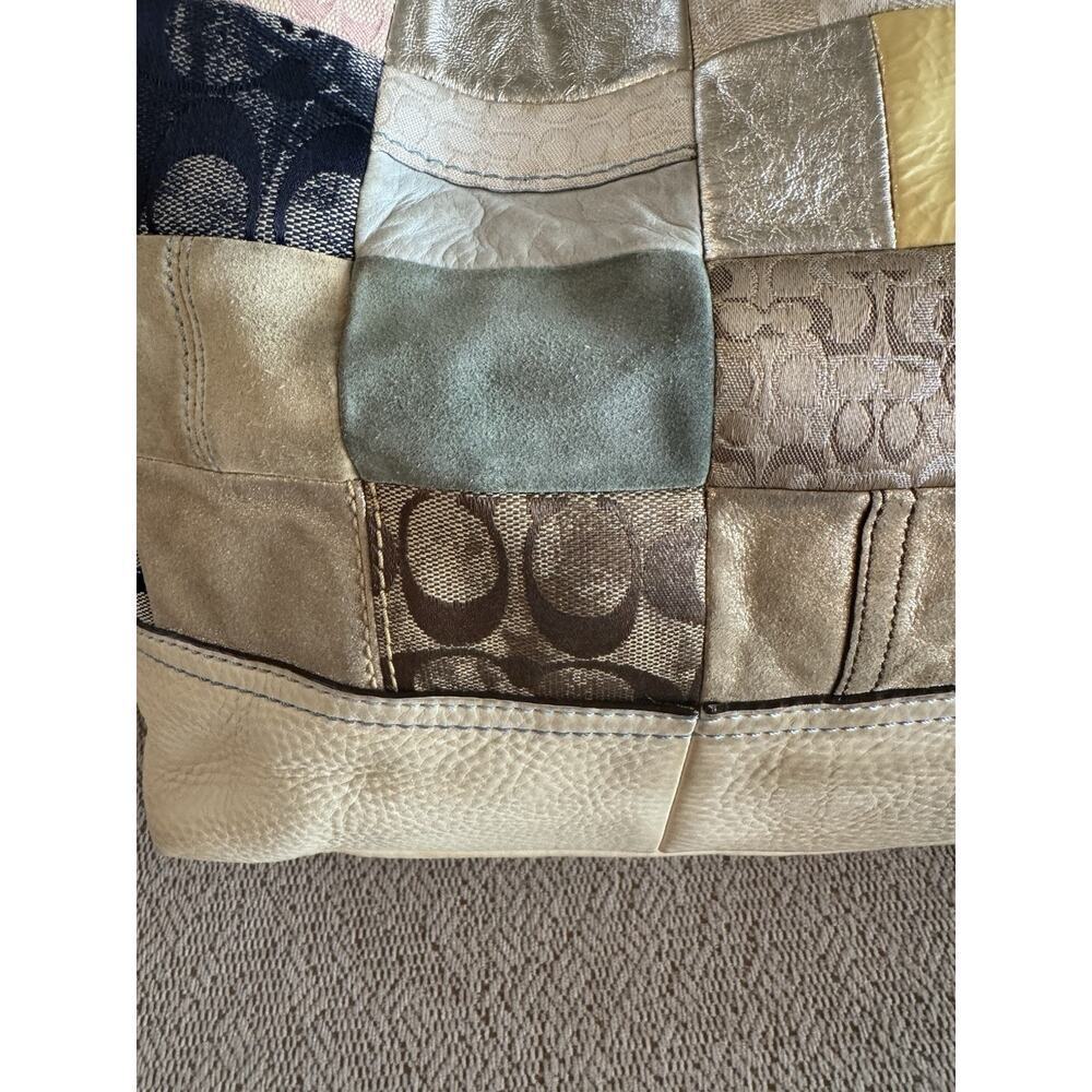 Coach Vintage Signature Patchwork Purse– Multicolor Neutral Tones - Picture 4 of 16